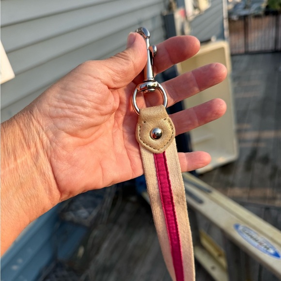 Unknown Brand Possibly C-o-a-c-h Replacement Strap Wht/Pink/Cream/Nickel - Picture 2 of 3